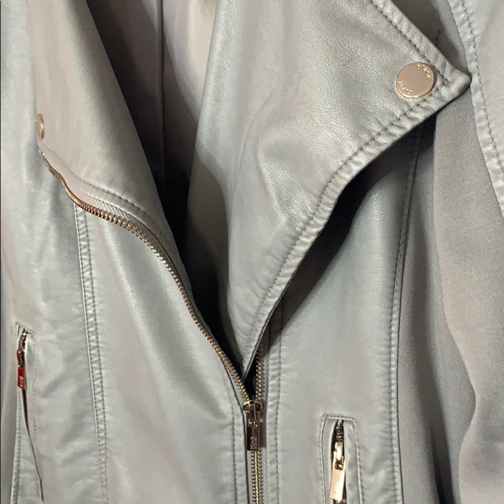 Grey Leather Jacket - Picture 2 of 5